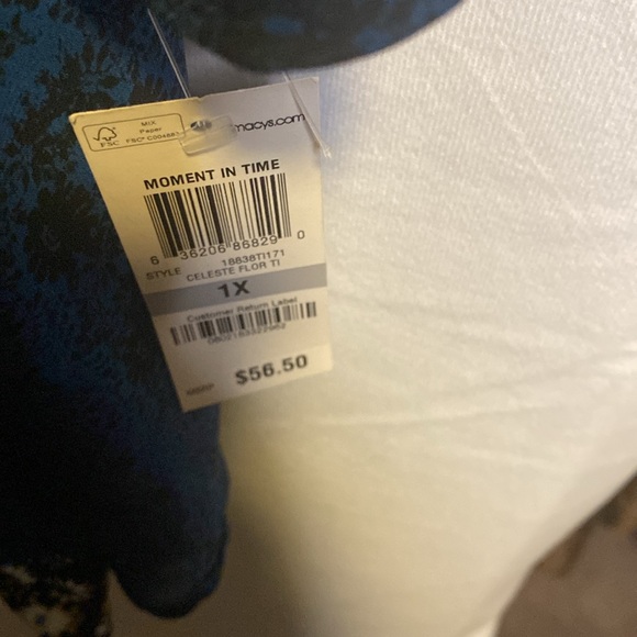 Blue Patterned Women's dress - Picture 5 of 6